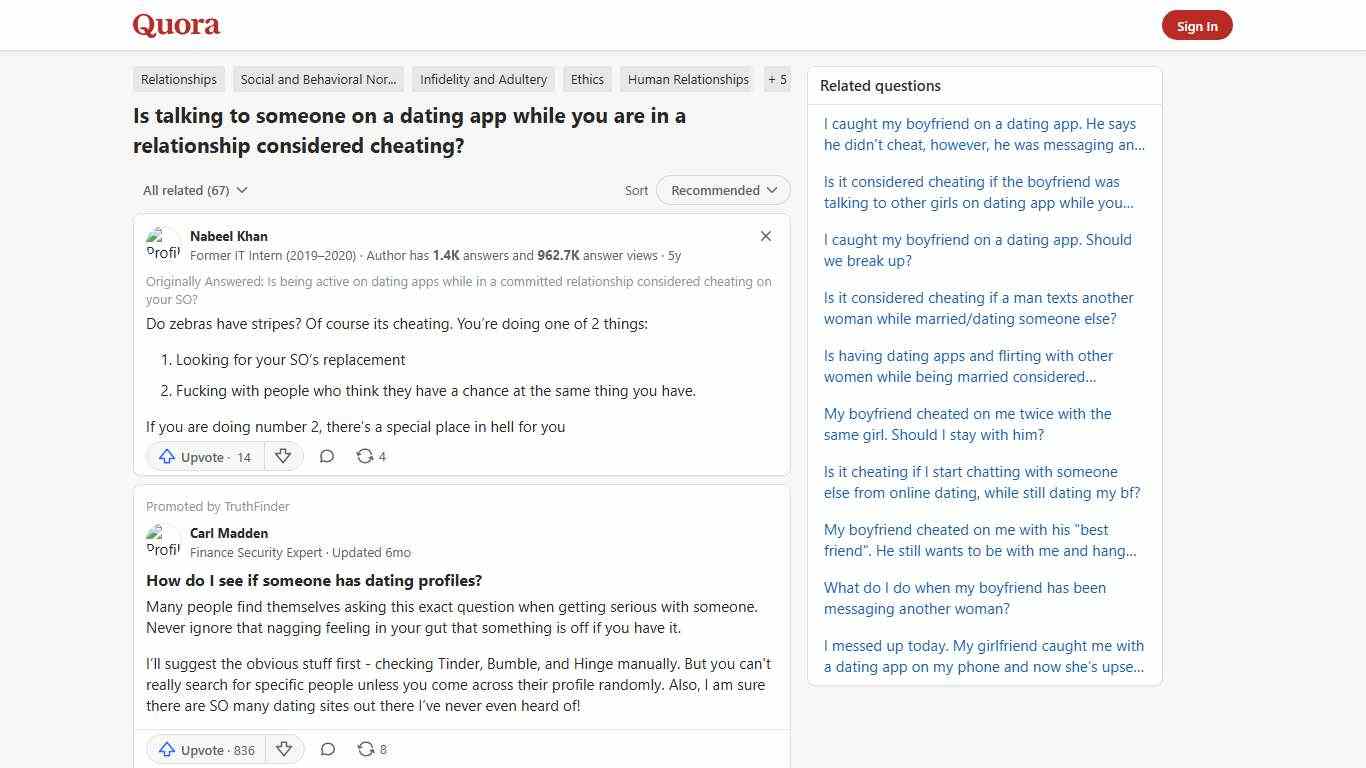 Is talking to someone on a dating app while you are in a relationship considered cheating? - Quora