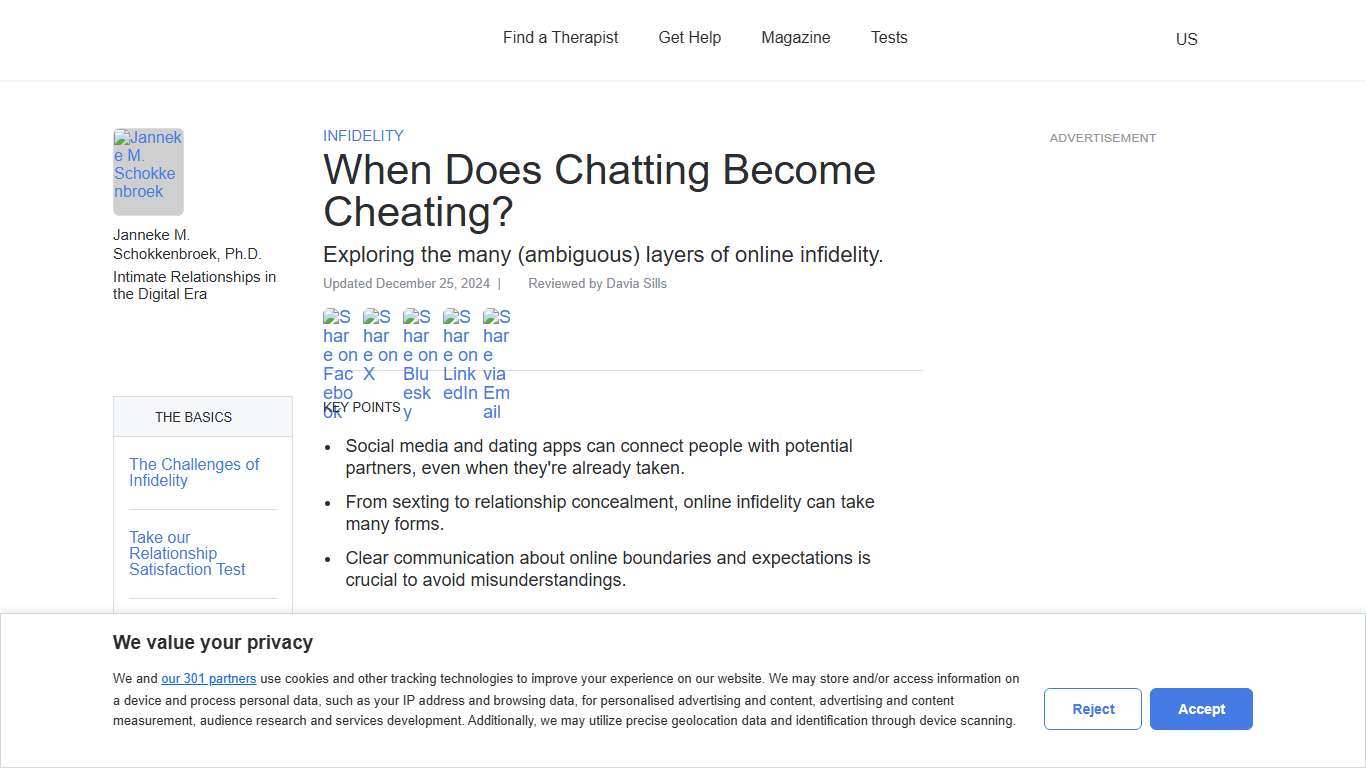 When Does Chatting Become Cheating? | Psychology Today